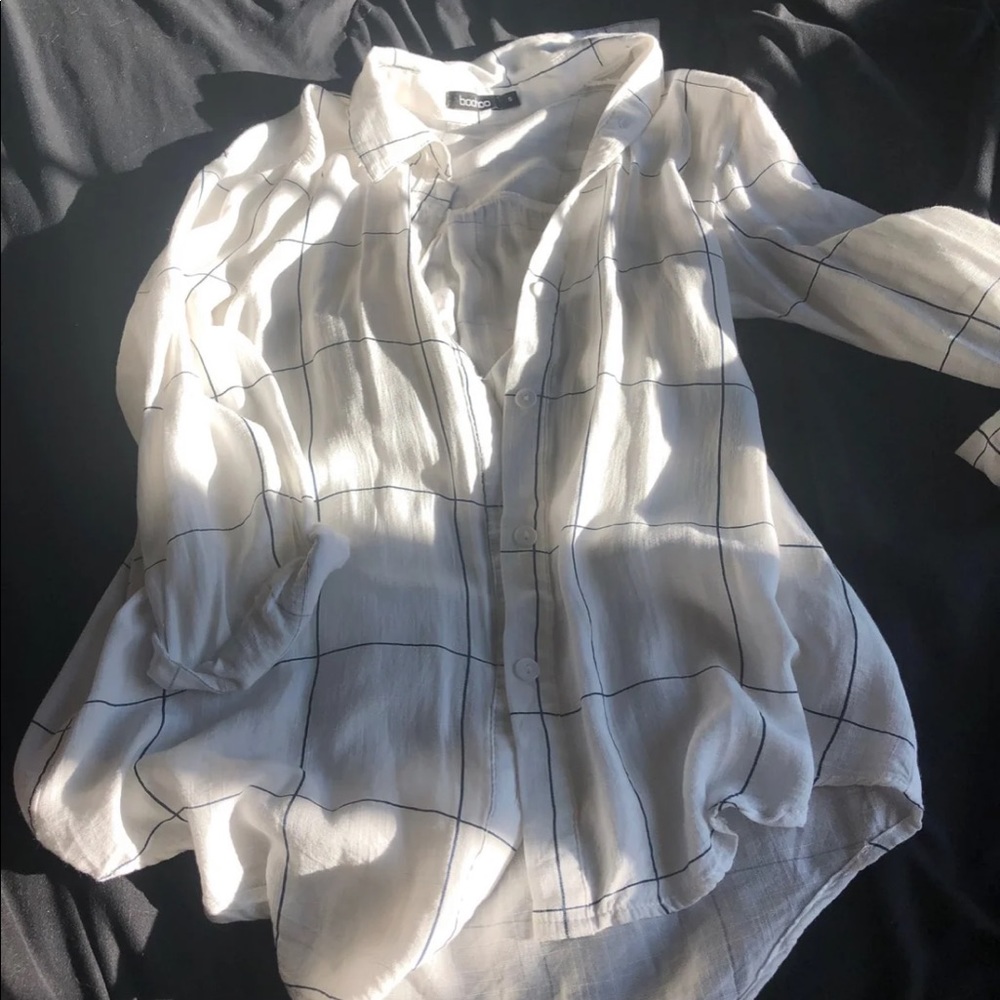 Boohoo white button down
